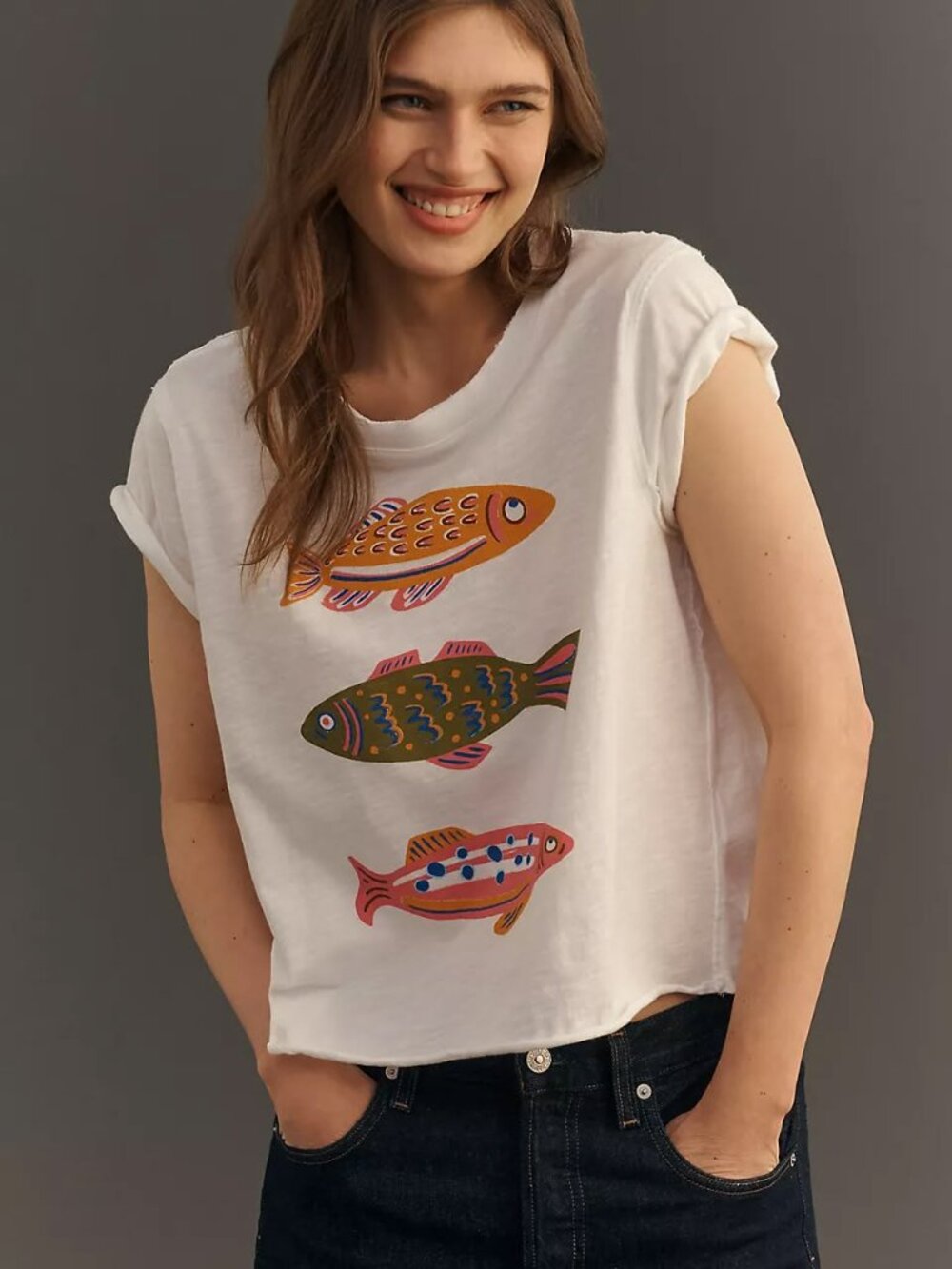 SUMMER FUN!!!   Anthropologie Fish Graphic Tee